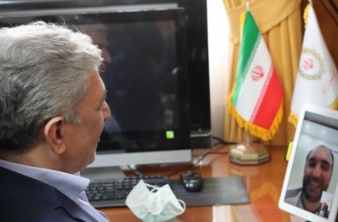 ملاقات ویدیو کنفرانسی مدیرعامل بانک ملی ایران با همکاران مبتلا به کرونا